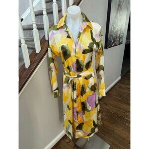 French Connection Multicolor Satin Summer Dress Women’s Small
